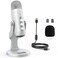 ZealSound Podcast Microphone for PC Noise Cancellation USB Mic with Gain Volume Adjustment Mute Button Monitoring Echo for YouTube TikTok Podcasting Streaming iPhone iPad AndroidSilver