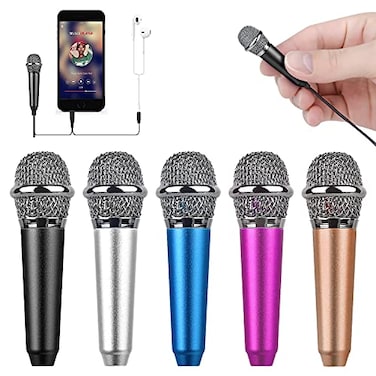 Uniwit Mini Portable VocalInstrument Microphone for Voice Video Recording SingingVlogging Podcasting Tiny Microphone for iPhone Android Phone Computer Latop Notebook Tablet iPadBlack