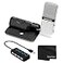 SAMSON Go Mic Portable Clipon USB Condenser Microphone Titanium USB 20 Hub with Individual LED lit Power Switches Cleaning Cloth Deluxe Bundle Great for Podcasting and Field Recording