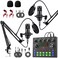 sktome Podcast Equipment Bundle for 2 V8s Voice Changer with BM800 Podcast Microphone Bundle Studio Condenser Microphone Perfect for Podcasting Recording Singing Streaming and Gaming