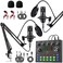sktome Podcast Equipment Bundle for 2 V8s Voice Changer with BM800 Podcast Microphone Bundle Studio Condenser Microphone Perfect for Podcasting Recording Singing Streaming and Gaming