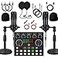 sktome V8s for 2 V8s Voice Changer with BM800 Podcast Microphone Bundle Studio Condenser Microphone Perfect for Podcasting Recording Singing Streaming and Gaming
