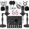 sktome V8s for 2 V8s Voice Changer with BM800 Podcast Microphone Bundle Studio Condenser Microphone Perfect for Podcasting Recording Singing Streaming and Gaming