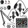 CofeLife Podcast Equipment Bundle for 2 V8s DJ Mixer Voice Changer with BM800 Podcast Microphone Bundle Studio Condenser Microphone Perfect for Podcasting Recording Singing Streaming and Gaming