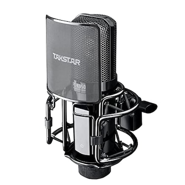 TAKSTAR XLR Condenser Microphone with 34mm GoldPlated Large Diaphragm High Sensitivity Cardioid Studio Mic for Recording Podcasting Streaming Voice Overs Singing Gaming PCK850
