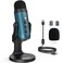 ZealSound Podcast Microphone for PC Noise Cancellation USB Mic with Gain Volume Adjustment Mute Button Monitoring Echo for YouTube TikTok Podcasting Streaming iPhone iPad AndroidTeal