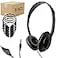 Soundnetic SNCCV Bulk Classroom Headphones 10 Pack Stereo Headphones with Leatherette Earpads Volume Control Black Ideal for Schools