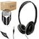 Soundnetic SNCCV Bulk Classroom Headphones 10 Pack Stereo Headphones with Leatherette Earpads Volume Control Black Ideal for Schools
