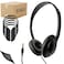 Soundnetic SNCCV Bulk Classroom Headphones 10 Pack Stereo Headphones with Leatherette Earpads Volume Control Black Ideal for Schools