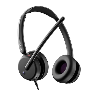 EPOS Impact 460T Binaural OnEar USB C and USB A Wired Headset with Dual NoiseCanceling Mics Microsoft Teams PlugandPlay Ideal for Office Remote Work Zoom Business Calls