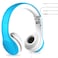LilGadgets Connect Foldable Headphones Adjustable Fit Soft Touch Padding for Kids with Mic VolumeLimited Noise Reduction OnEar Wired Headset for School with SharePort Blue Ages 314