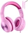 Nabevi Kids Headphones with Microphone OverEar Headphones for Kids with Sharing Function 85dB94dB Safe Volume Limit Wired Headphone for Children Kid Headset for School Study Travel Pink