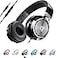 ARTIX CL750 Wired Headphones with Mic Noise Isolating OnEar Headphones for Computer and Laptop Wired Plug in Corded Headphone with Wire Foldable Aux Jack 35mm