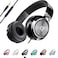 ARTIX CL750 Wired Headphones with Mic Noise Isolating OnEar Headphones for Computer and Laptop Wired Plug in Corded Headphone with Wire Foldable Aux Jack 35mm