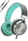 ARTIX CL750 Wired Headphones with Mic Noise Isolating OnEar Headphones for Computer and Laptop Wired Plug in Corded Headphone with Wire Foldable Aux Jack 35mm