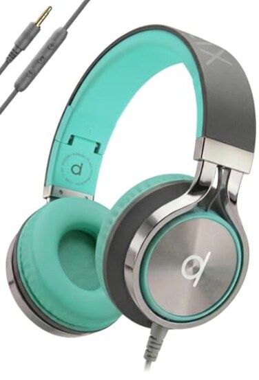 ARTIX CL750 Wired Headphones with Mic Noise Isolating OnEar Headphones for Computer and Laptop Wired Plug in Corded Headphone with Wire Foldable Aux Jack 35mm