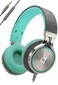 ARTIX CL750 Wired Headphones with Mic Noise Isolating OnEar Headphones for Computer and Laptop Wired Plug in Corded Headphone with Wire Foldable Aux Jack 35mm