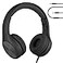 LilGadgets Connect Pro Wired Kids Headphones for School with Microphone Volume Limiting OverEar Headset with Cord SharePort Technology SoftTouch Padding Black
