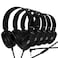 Sonitum Premium Classroom Headphone Mic Set 35mm Jack Stereo Sound Earphones with Microphone Soft Swivel On Ear Pads Perfect for ELearning Meetings Calls Bulk Pack of 5 Black