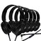 Sonitum Premium Classroom Headphone Mic Set 35mm Jack Stereo Sound Earphones with Microphone Soft Swivel On Ear Pads Perfect for ELearning Meetings Calls Bulk Pack of 5 Black