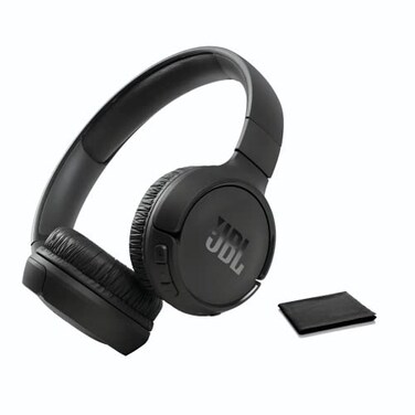 JBL Tune 570BT OnEar Wireless Bluetooth Headphones with Pure Bass Stereo Sound Includes Cleaning Cloth BlackJBLT570BTBLKAMCC