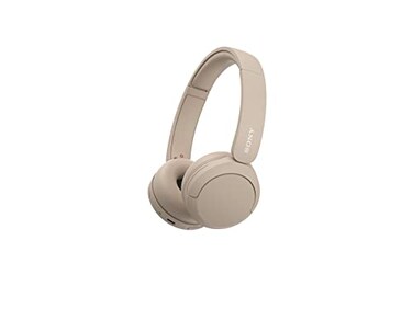 Sony WHCH520 Wireless Bluetooth OnEar Headphones with Microphone Up to 50 Hours Battery Life with Quick Charge Function Includes USBC Charging Cable Beige International Version