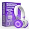 Puro Sound Labs JuniorJam Plus VolumeLimiting Wireless Bluetooth Headphones for Kids Secure Audio with Adjustable OnEar Design 22Hour Battery Life Ideal for Tablets Smartphones PCs Purple