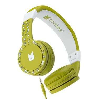 Tonies Foldable Wired Headphones for Kids Comfortably Designed to fit OnEar Works with Toniebox 1 and All 35mm Devices Green