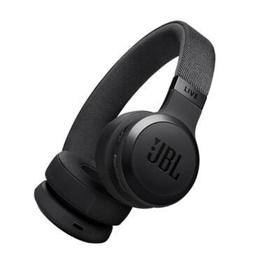 JBL Live 670NC Wireless OnEar Headphones with Adaptive Noise Cancelling with Smart Ambient Up to 65H Battery Life with Speed Charge Lightweight Comfortable and Foldable Design Black