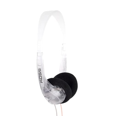 Koss CL2 Clear Transparent OnEar Headphone 80s and Style Retro Look Lightweight 35mm Jack 6 Foot Cord