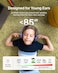 Belkin SoundForm Mini Wireless Bluetooth Kids Headphones 30H Battery 85dB Safe Volume Limit BuiltIn Microphone Toddler OnEar Earphones for iPhone iPad Fire Tablet Ideal for School Purple