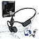 ELYXFUL Bone Conduction Swimming Headphones IP68 Waterproof Bluetooth 64GB MP3 Player OpenEar Water Headphones for Swimming with Mic Secure Fit Great for Running Cycling and Workouts