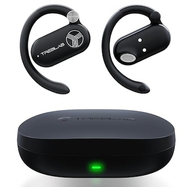 TREBLAB XOpen True Open Ear Wireless Earbuds Lightweight Comfort BehindEar Fit Immersive Sound Dual Mic for Calls 40H Playtime Bluetooth Headphones Open Ear for Sports Workout Running