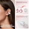 Kinglucky ClipOn Open Ear Earbuds with Detachable Diamond Earrings Bluetooth 54 Open Ear Wireless Headphones for Women 40H Playtime Comfortable SmallEar Fit Rose Gold