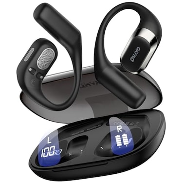 OHAYO Open Ear HeadphonesOver Ear Earbuds with Ergonomic EarhookBluetooth Headphones 54 with Smart Digital Display40H PlaytimeIPX6 WaterproofTouch Control Operate Fit CyclingRunningWorkout