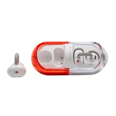 Moondrop Pill Open Ear Headphones Bluetooth 60 OWS Hanging Earphones IPX4 Open Ear Clip Wireless Earbuds Builtin AI ENC MD0WS003 RED