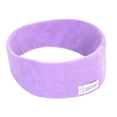 SleepPhones Wireless Sleep Headphones by AcousticSheep V8 24Hour Battery Original and Most Comfortable Bluetooth Headphones for Sleeping Medium Quiet Lavender Fleece