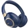 LORELEI BC6 Wireless Over Ear Headphones 50H Playtime Foldable Lightweight Bluetooth Headsets Deep Bass Builtin Microphone Memory Foam Earmuff for Travel Home Office Navy Blue
