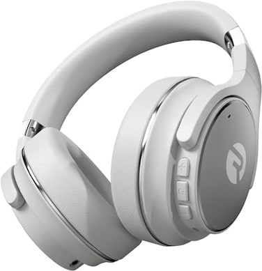 Raycon Everyday Bluetooth Headphones Over The Ear Active Noise Cancelling Wireless Headphones Awareness Mode Bluetooth Headset with Mic 40 Hours of Battery Life Frost White