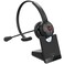 Delton Noise Canceling Bluetooth Computer Headset with Charging Dock Wireless Headset for LaptopPCiMacTabletSmartphones Compatible with MS Teams Zoom Google Meet Slack and More Black