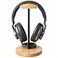 Bliocefo Headphone Stand Nature Wood Metal Headset Hanger Mount Hook Gaming Holder Desktop Earphone Artful Functional Craftmanship Stand for All Headsets with Solid Wooden Base