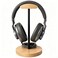 Bliocefo Headphone Stand Nature Wood Metal Headset Hanger Mount Hook Gaming Holder Desktop Earphone Artful Functional Craftmanship Stand for All Headsets with Solid Wooden Base