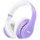 Uliptz Wireless Bluetooth Headphones 65H Playtime 6EQ Sound Modes HiFi Stereo Over Ear Headphones with Microphone Foldable Bluetooth 60 Headphone for TravelOfficeCellphonePC Purple