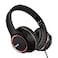 LORELEI X8 OverEar Wired Headphones with Microphone with 145mTangleFree Nylon Line35mm PlugLightweight Foldable Portable Headphones for SmartphoneTabletComputerMp34Space Black