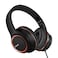 LORELEI X8 OverEar Wired Headphones with Microphone with 145mTangleFree Nylon Line35mm PlugLightweight Foldable Portable Headphones for SmartphoneTabletComputerMp34Space Black