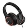 LORELEI X8 OverEar Wired Headphones with Microphone with 145mTangleFree Nylon Line35mm PlugLightweight Foldable Portable Headphones for SmartphoneTabletComputerMp34Space Black