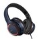 LORELEI X8 OverEar Wired Headphones with Microphone with 145mTangleFree Nylon Line35mm PlugLightweight Foldable Portable Headphones for SmartphoneTabletComputerMp34Dark Blue
