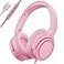 ADOOPE Wired OverEar Headphones with USB C Connector HiFi Stereo Sound NoiseIsolating Ear Cups Comfortable Fit for USB C Devices No Bag Pink