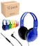 Eduvy Bulk Headphones for Classroom with Microphone HeavyDuty School Pack Wired Headphones for Students Teacher Must Haves Supplies from Elementary to College 12 Pack Mixed Color