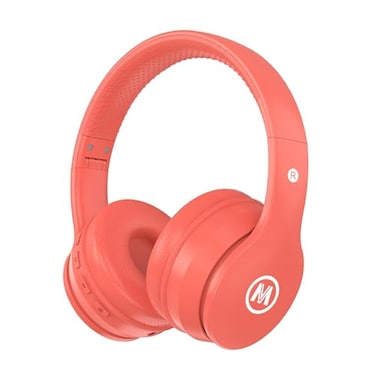 Mokata Headphones Kids Bluetooth 54 Wireless Play Time 68H Safe Volume Limit 8594dB OverEar Foldable HeadsetFast Chargingwith Aux Cord Builtin Mic for Toddler Child Pad Study Tablet Coral